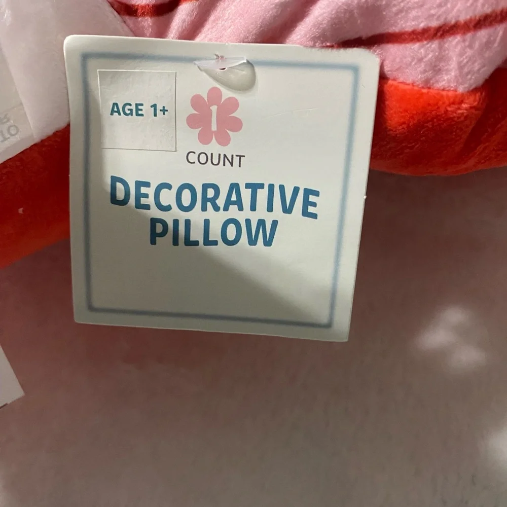 Red and Pink Mushroom Pillow